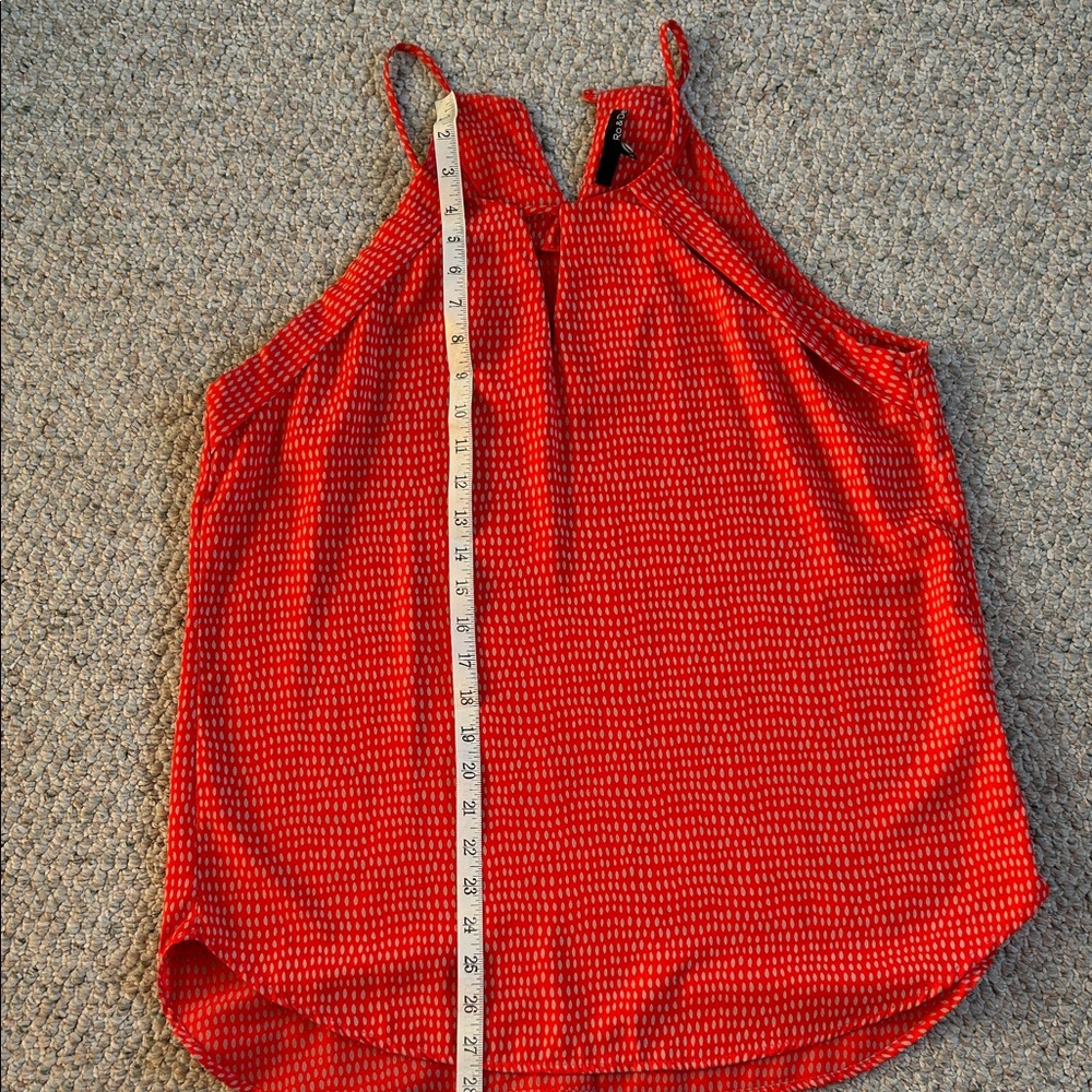 Red pattern flowy tank - Picture 4 of 8